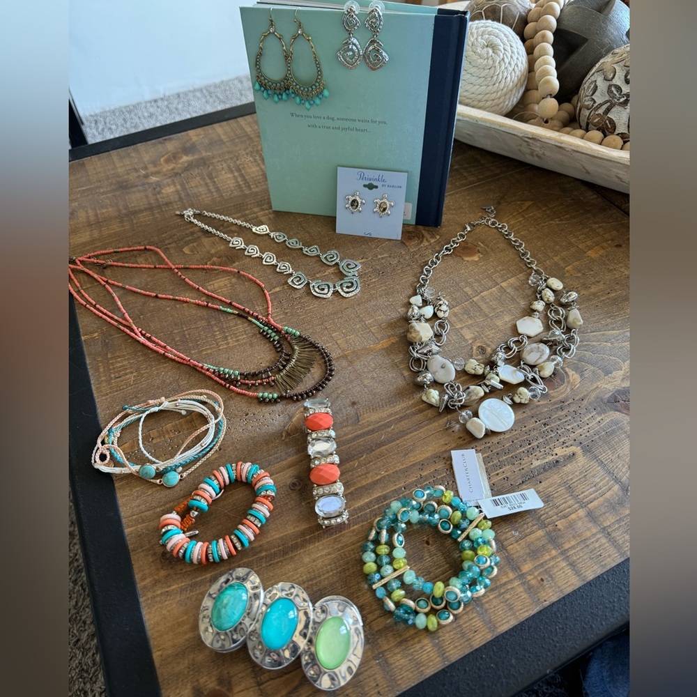 Beach vibe 🏝️🐚😎 🩵 14 piece fun Jewelry Set